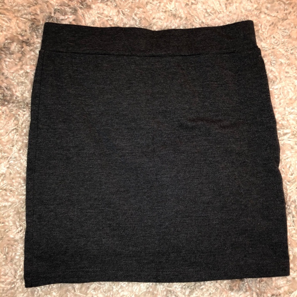 Charcoal grey bodycon skirt